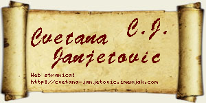 Cvetana Janjetović vizit kartica